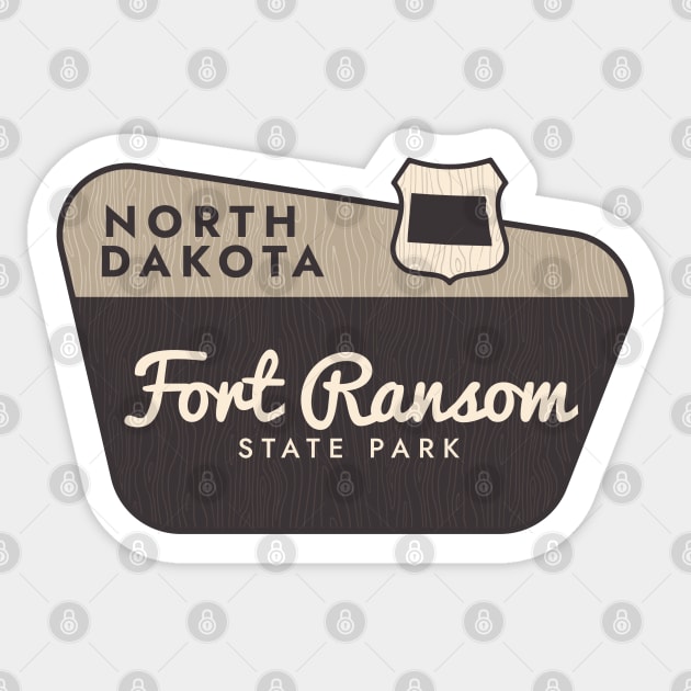 Fort Ransom State Park North Dakota Welcome Sign Sticker by Go With Tammy